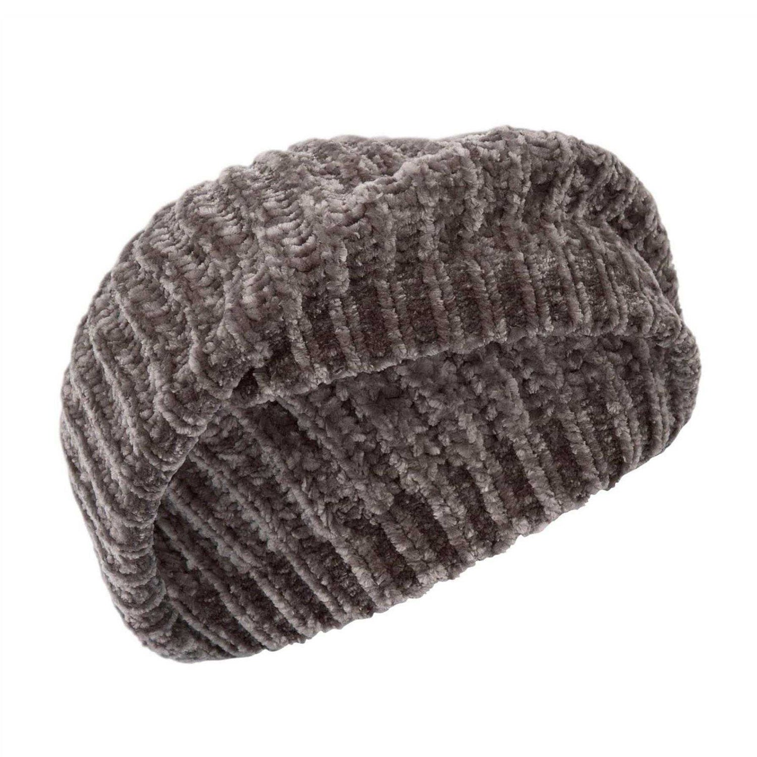 Grey - Front - Trespass Artois Logo Chenille Beret