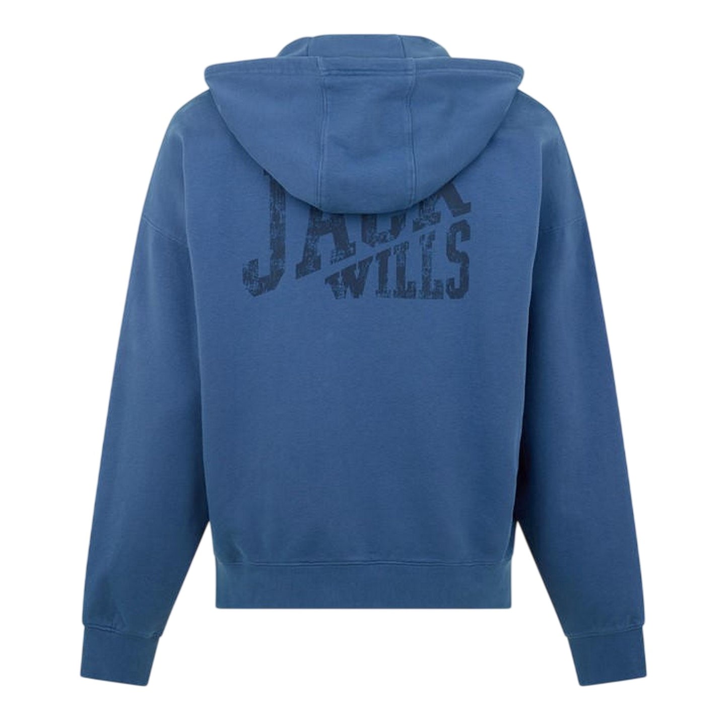 Indigo Blue - Back - Jack Wills Mens Logo Regular Drawstring Hoodie