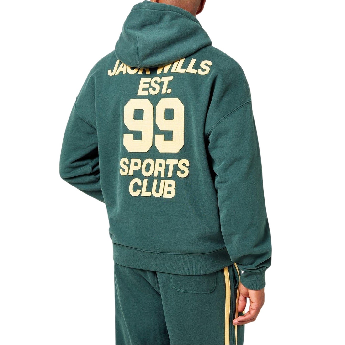 Evergreen - Back - Jack Wills Mens Regular Drawstring Hoodie