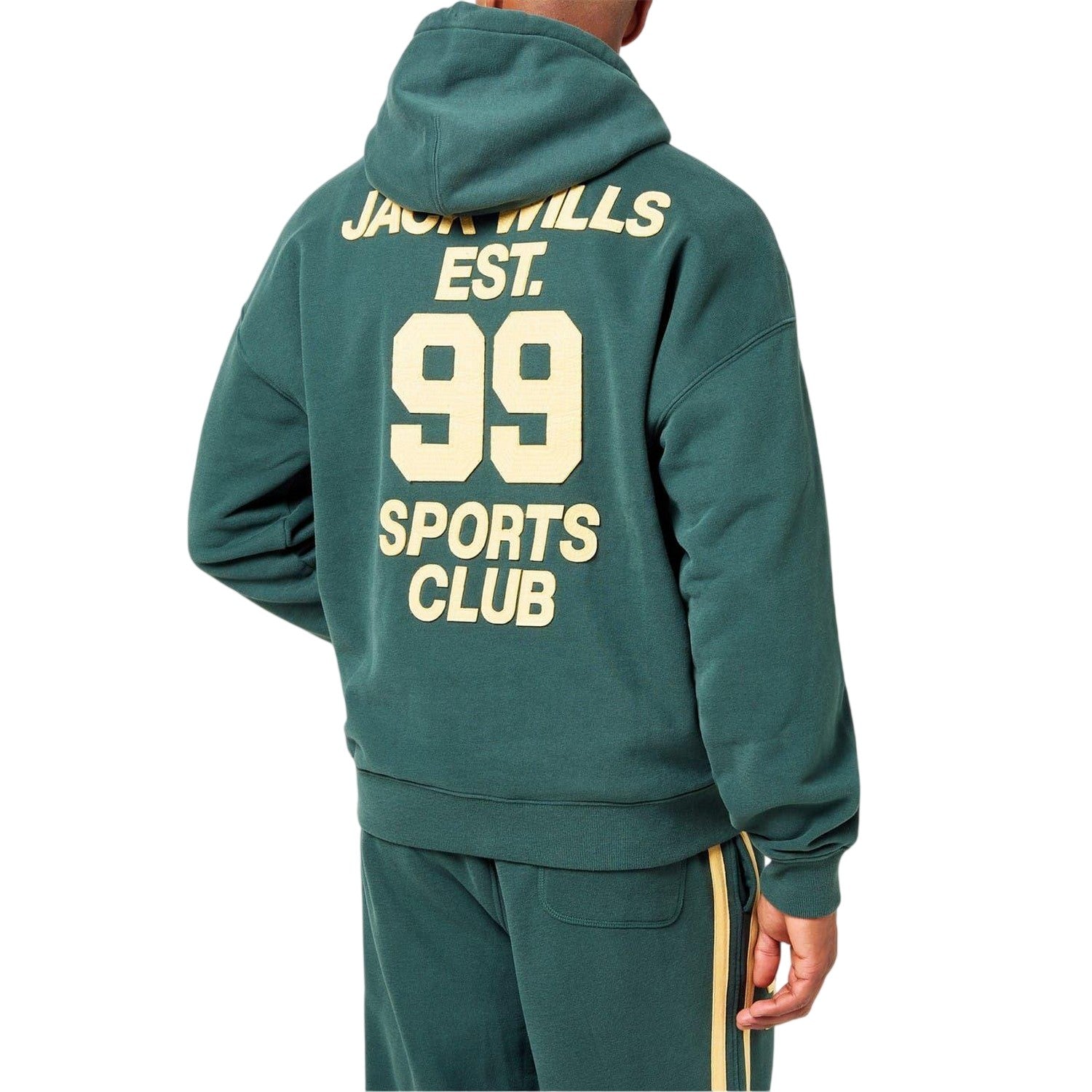 Evergreen - Back - Jack Wills Mens Regular Drawstring Hoodie