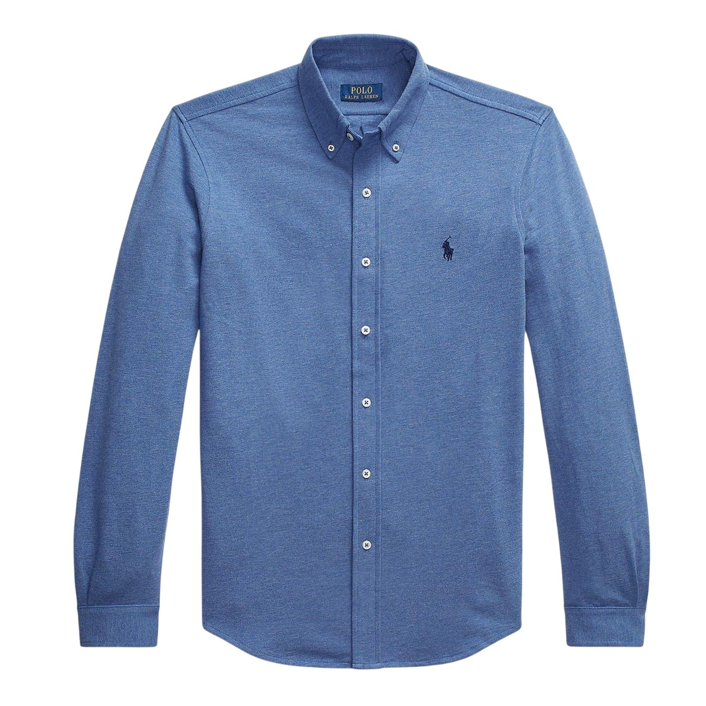 Royal Blue - Front - Ralph Lauren Mens Premium Cotton Button-Down Shirt