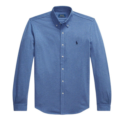 Royal Blue - Front - Ralph Lauren Mens Premium Cotton Button-Down Shirt