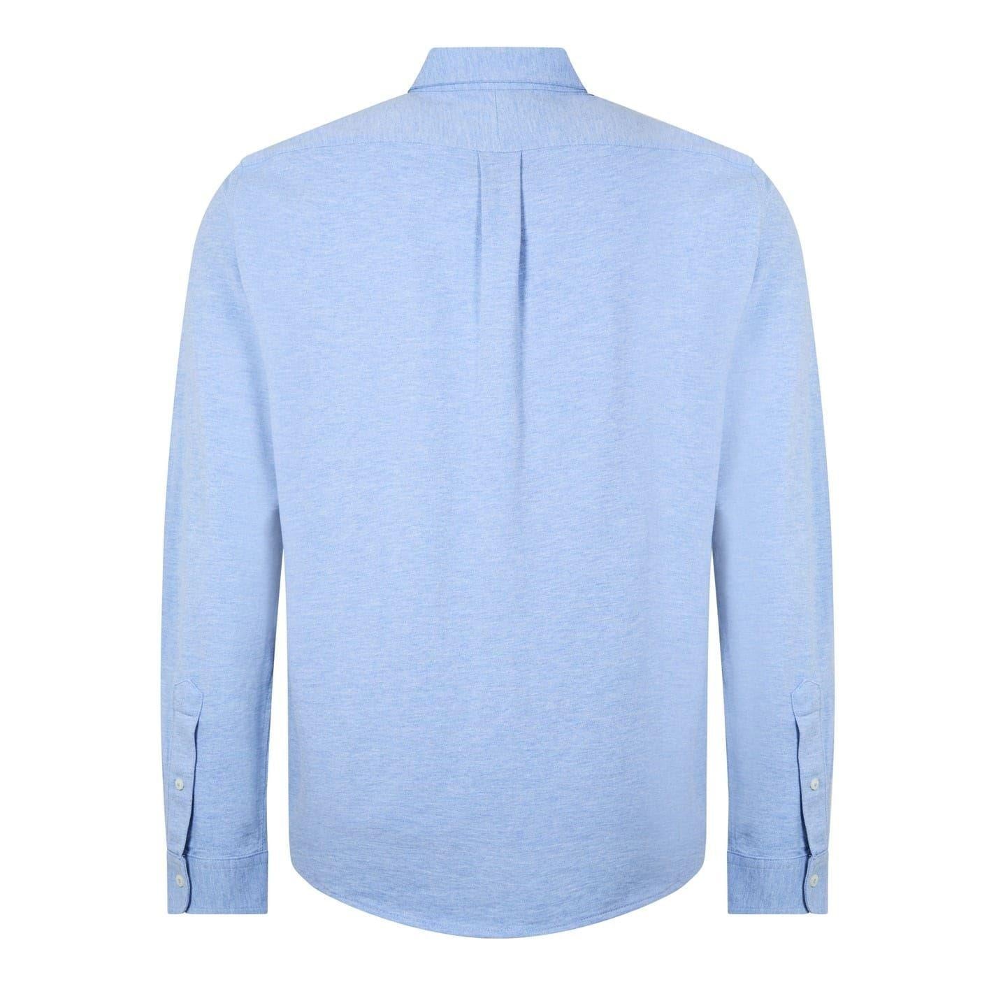 Blue Heather - Back - Ralph Lauren Mens Premium Cotton Button-Down Shirt