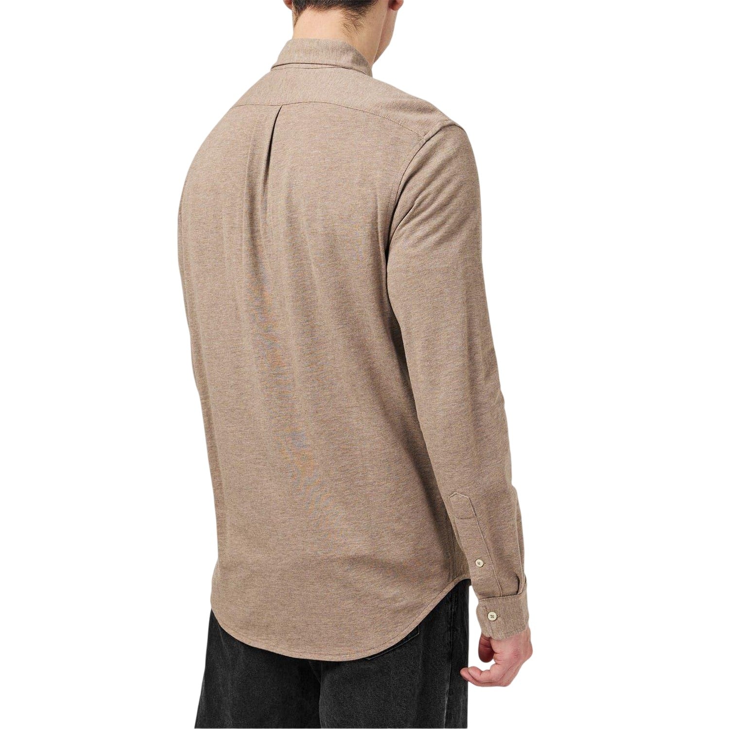 Brown - Back - Ralph Lauren Mens Premium Cotton Button-Down Shirt