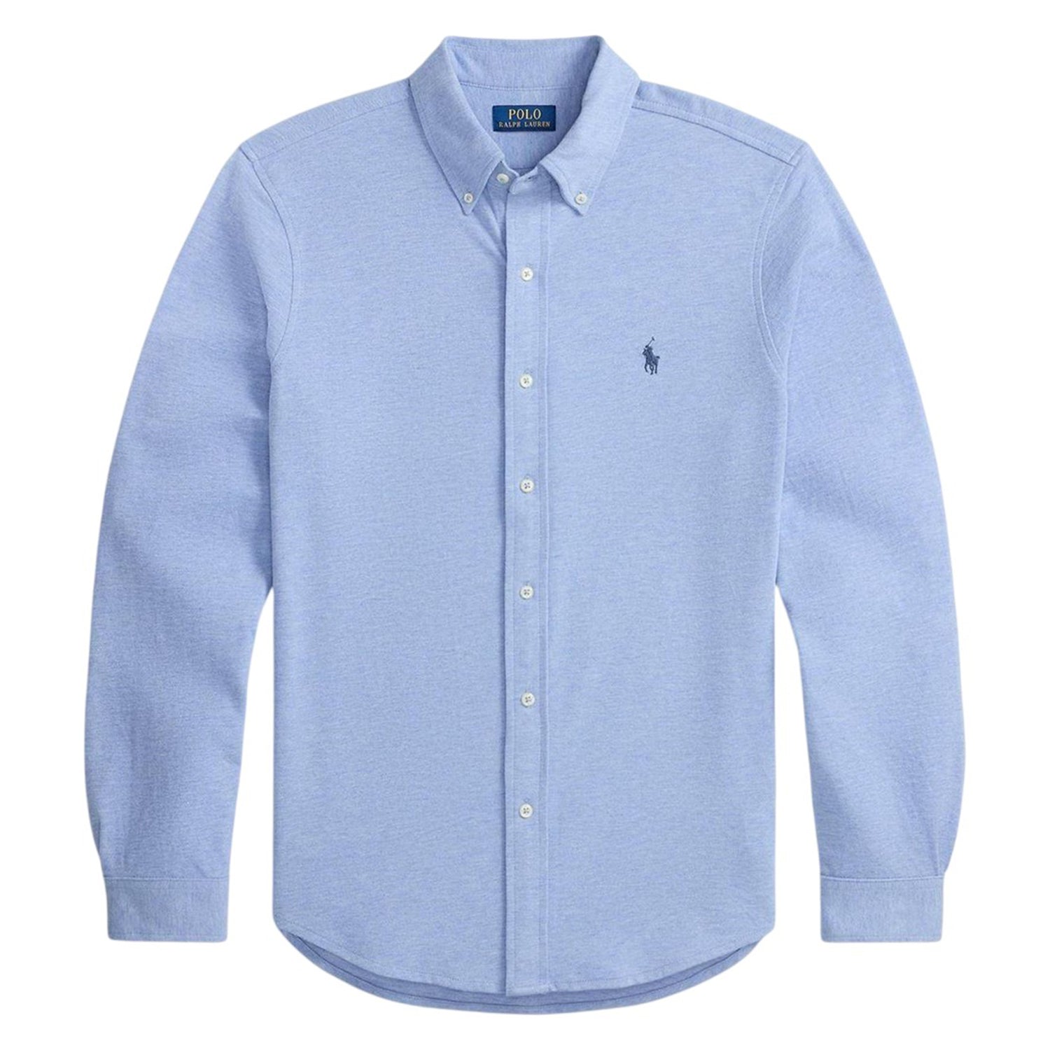 Blue - Front - Ralph Lauren Mens Premium Cotton Button-Down Shirt