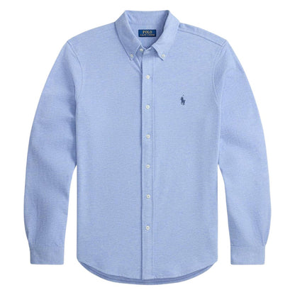 Blue - Front - Ralph Lauren Mens Premium Cotton Button-Down Shirt