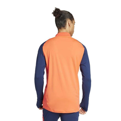 Bright Red-Indigo Print - Back - Adidas Unisex Adult Tiro 24-25 Manchester United FC Training Top