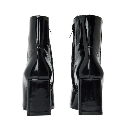 Black - Back - Diesel Womens-Ladies Millenia Block Heel Ankle Boots