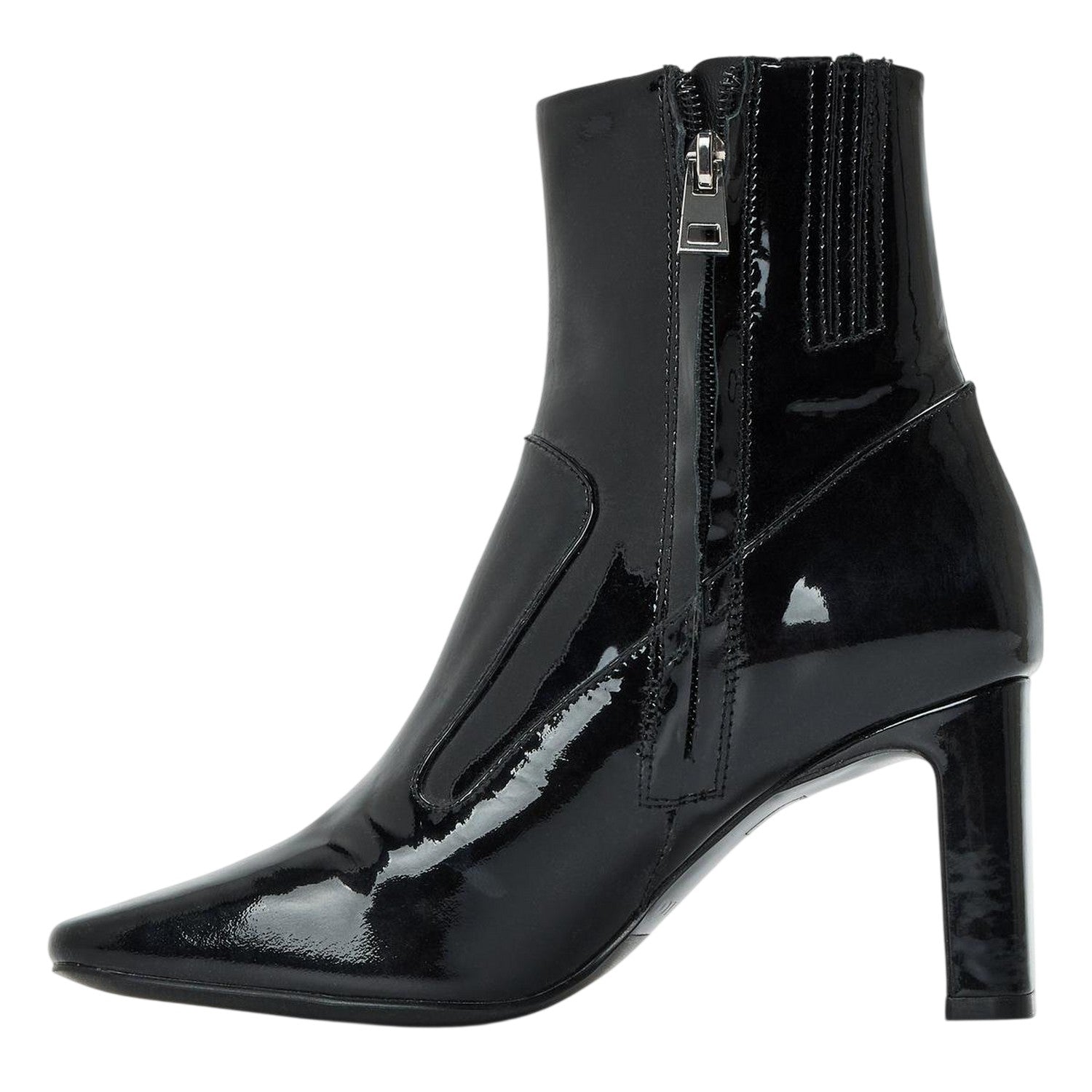 Black - Side - Diesel Womens-Ladies Millenia Block Heel Ankle Boots