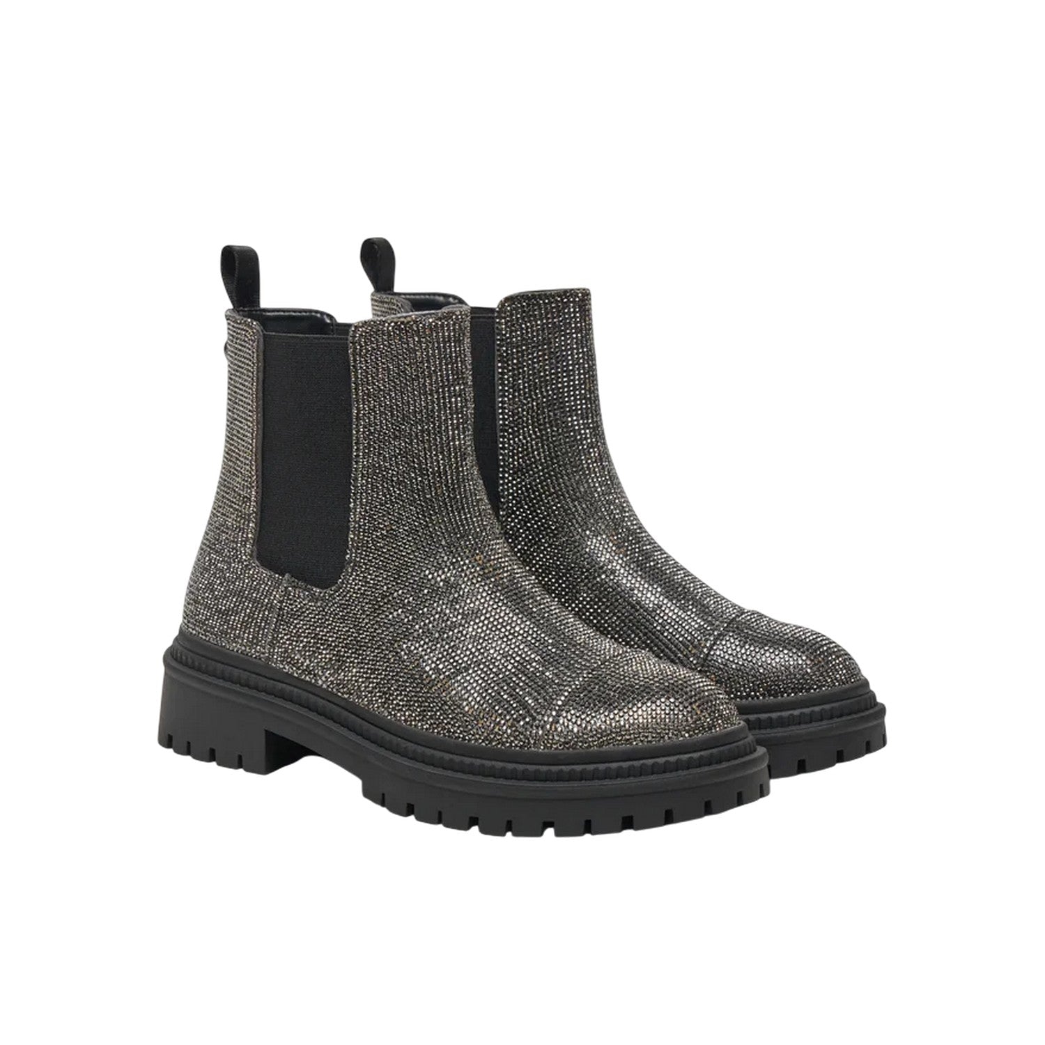 Pewter - Front - Steve Madden Womens-Ladies Moonlit Chelsea Boots