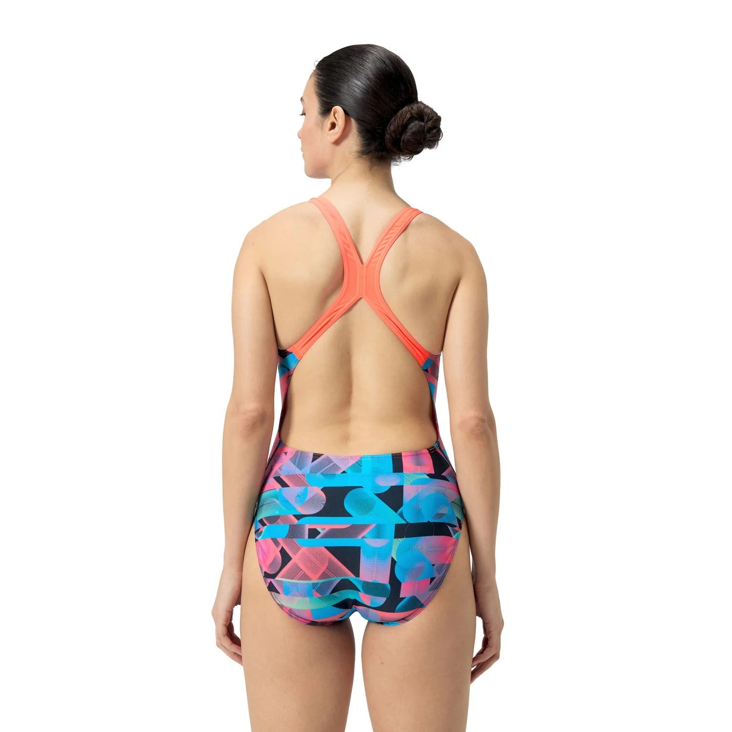 Siren Red-Blue - Lifestyle - Speedo Womens-Ladies Graphic Print Racerback One Piece Swimsuit