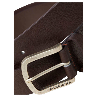 Black Coffee - Side - Jack And Jones Harry Faux Leather Belt