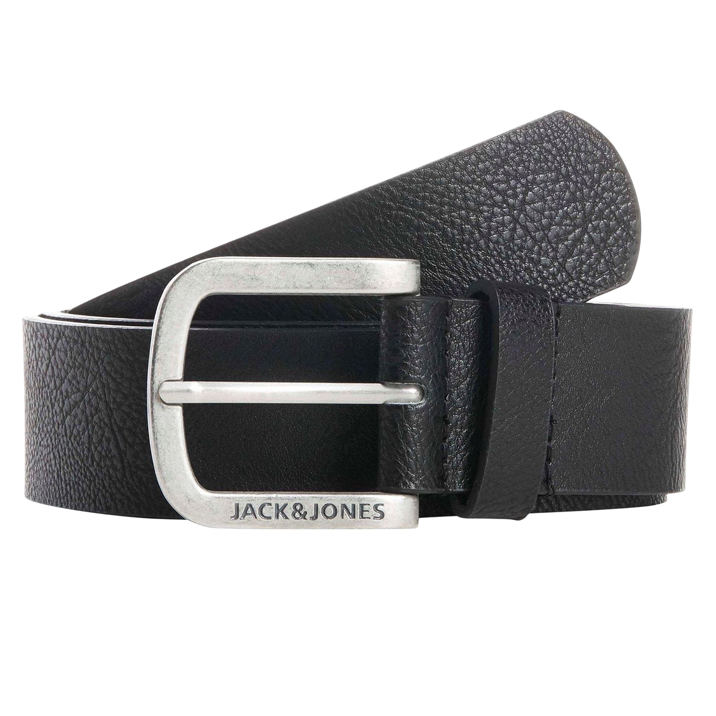 Black - Front - Jack And Jones Harry Faux Leather Belt
