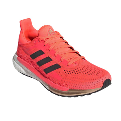 Pink-Core Black-Copper - Front - Adidas Womens-Ladies Solar Glide 3 Running Shoes