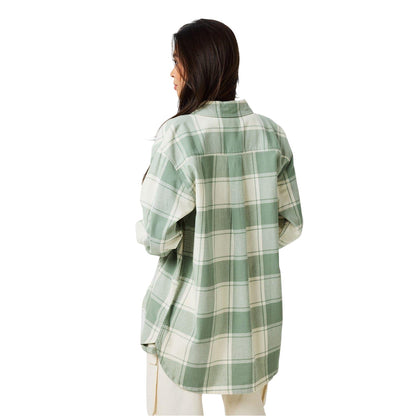 Iceberg Green - Back - Jack Wills Womens-Ladies Flannel Shirt