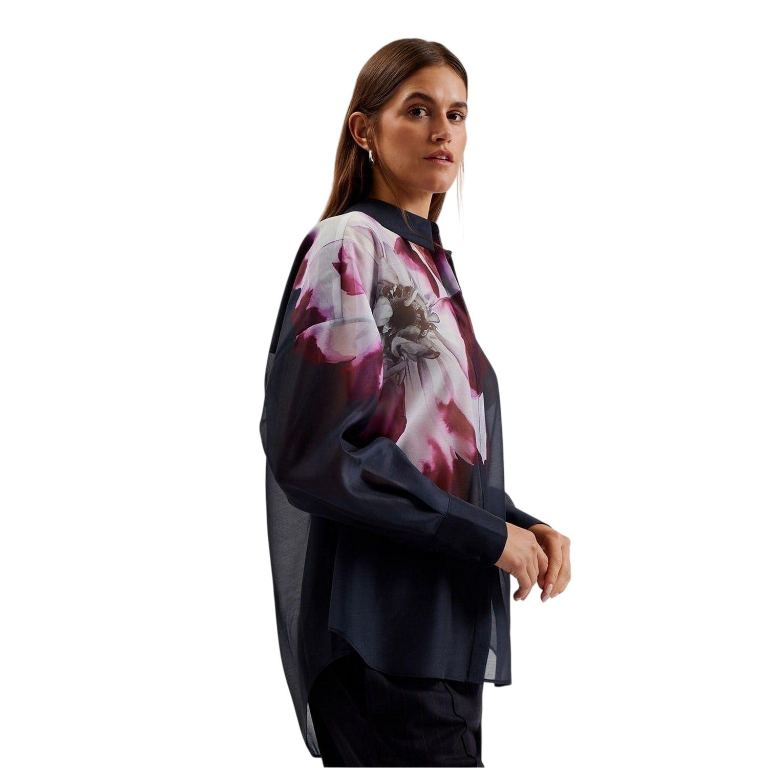 Navy - Lifestyle - Ted Baker Womens-Ladies Oversized Shirt