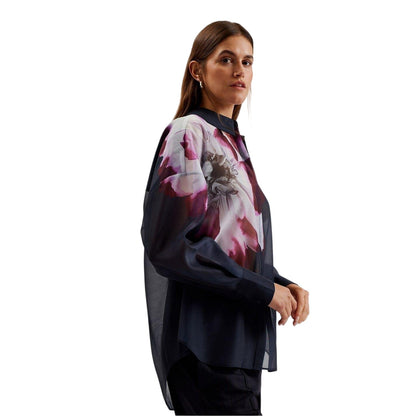 Navy - Lifestyle - Ted Baker Womens-Ladies Oversized Shirt