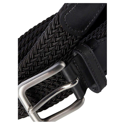 Black - Back - Jack And Jones Spring Leather Woven Belt