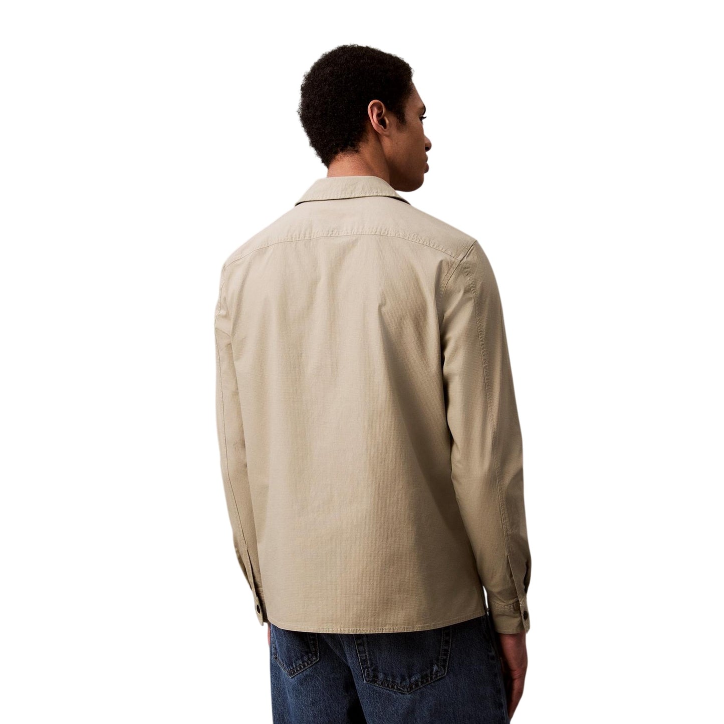 Oak - Back - Calvin Klein Mens Cotton Overshirt