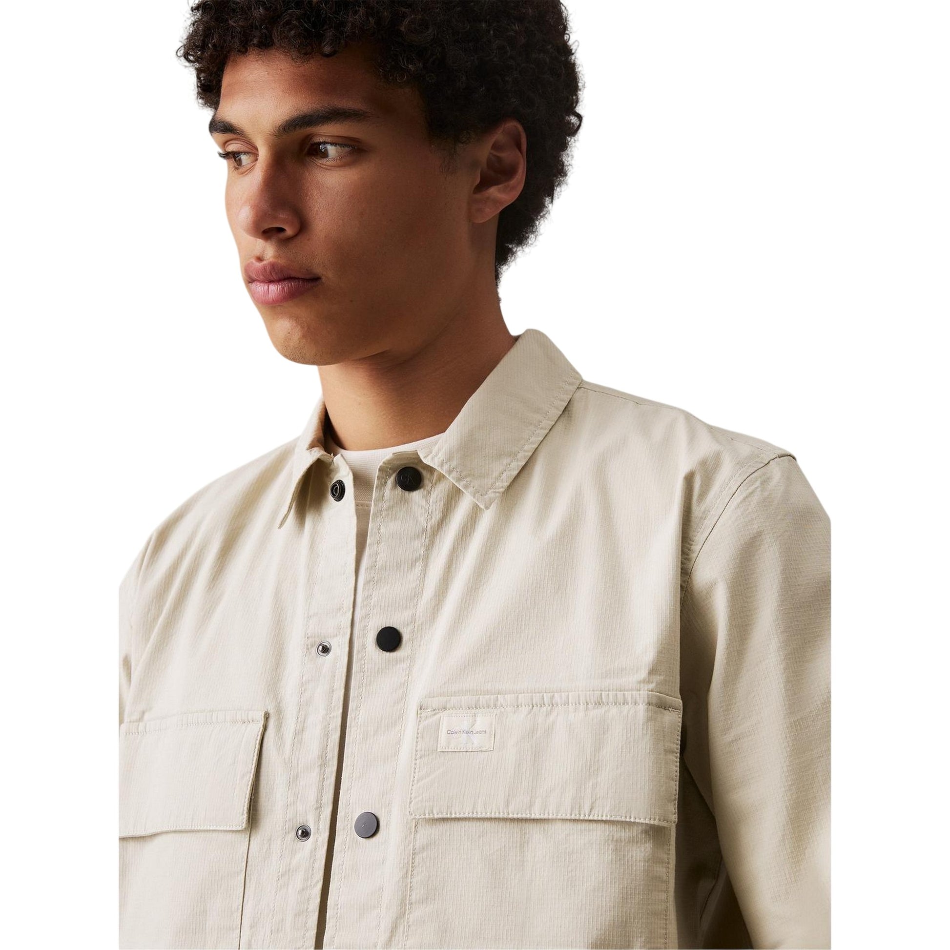 Pelican - Side - Calvin Klein Mens Cotton Overshirt