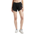 Black - Side - Red Run Womens-Ladies Inky Running Shorts