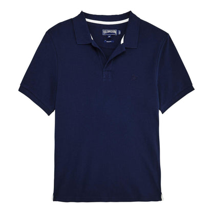 Navy - Front - Vilebrequin Mens Polo Shirt