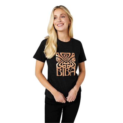 Black - Side - Biba Womens-Ladies Cotton T-Shirt