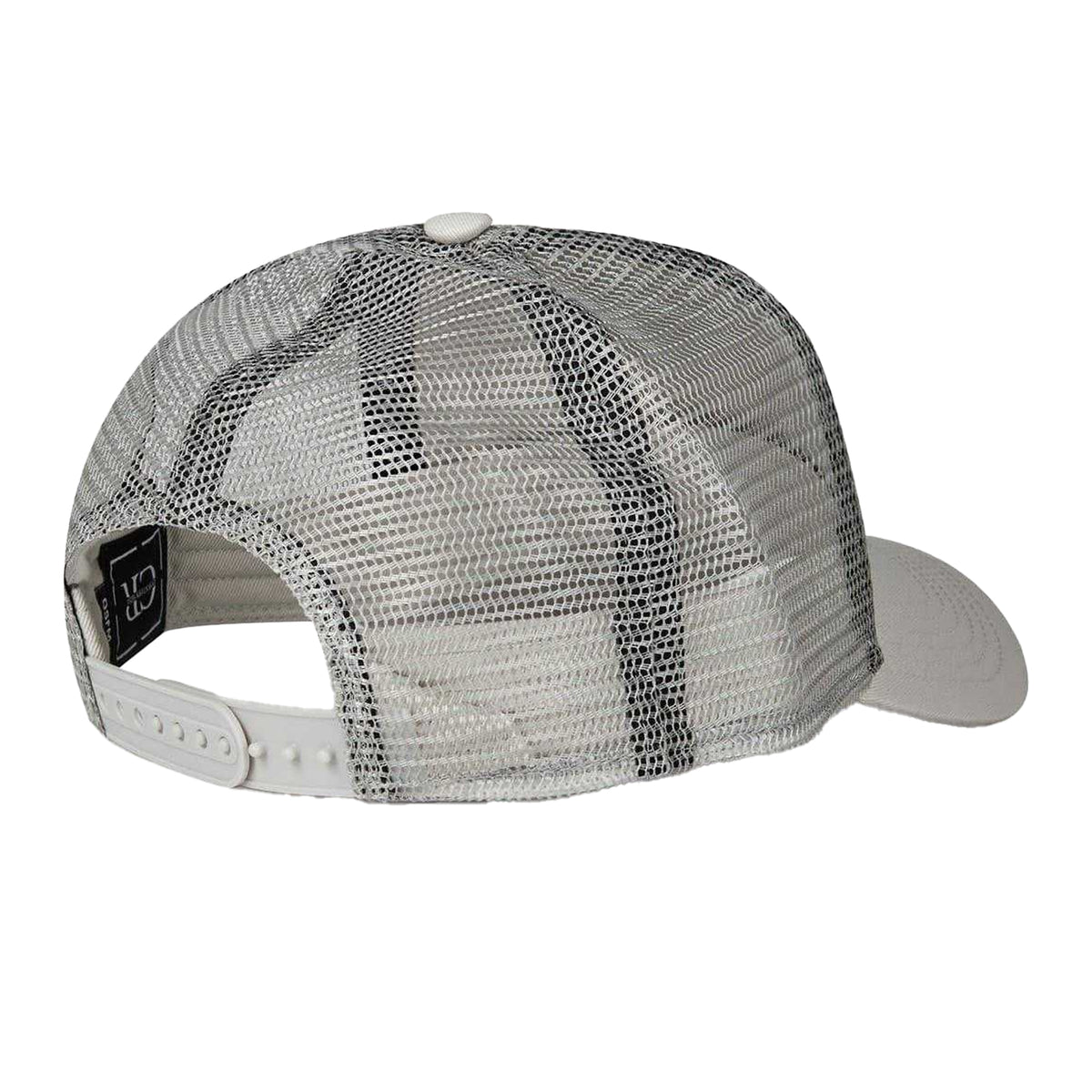 Grey - Back - Christian Rose Li Plate Trucker Cap