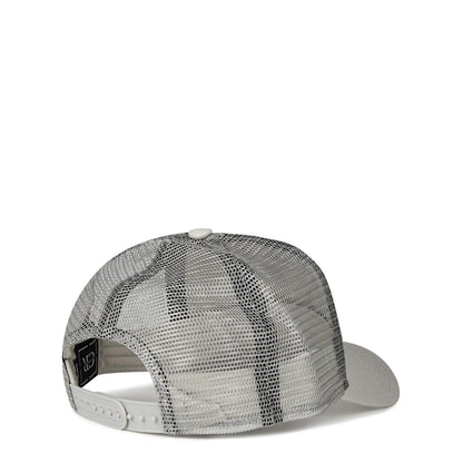 Grey - Pack Shot - Christian Rose Li Plate Trucker Cap