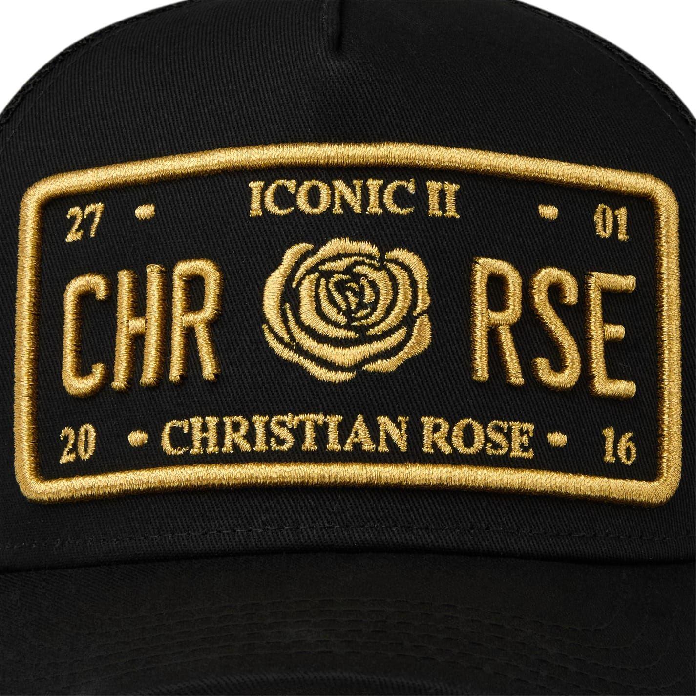Black-Gold - Lifestyle - Christian Rose Li Plate Trucker Cap