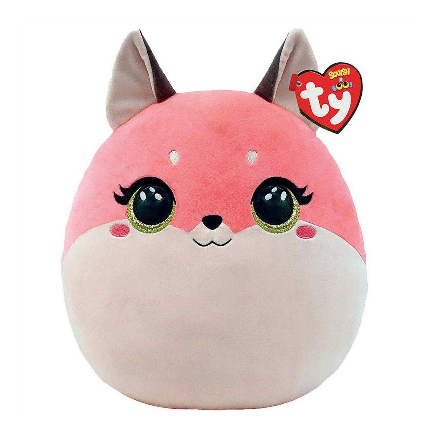 Pink-White - Front - TY A Boo Roxie Fox Plush Toy