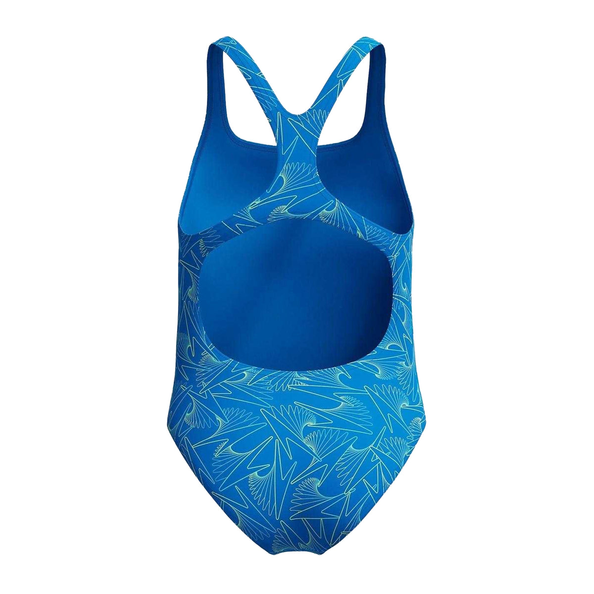 Lagoon Blue - Back - Speedo Girls Hyperboom Medalist All-Over Print One Piece Swimsuit