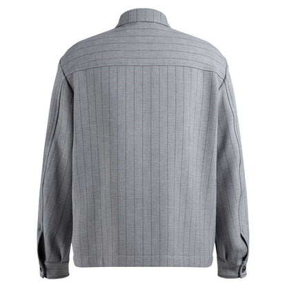 Medium Grey - Back - Boss Mens Overshirt