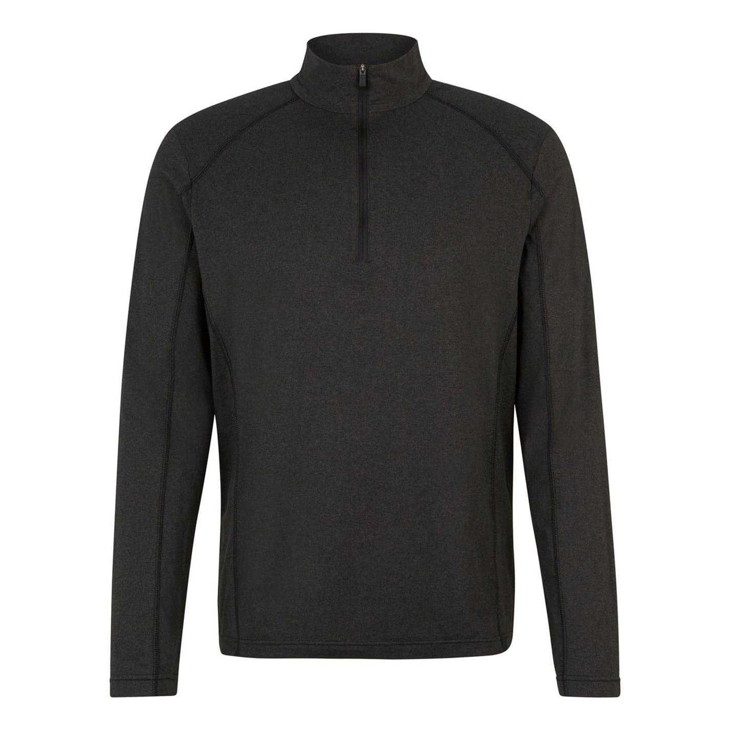 Black - Front - Ziener Mens Jelano Quarter Zip Regular Sweatshirt