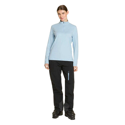 Blue - Side - Ziener Womens-Ladies Jenita Half Zip Raglan Sweatshirt