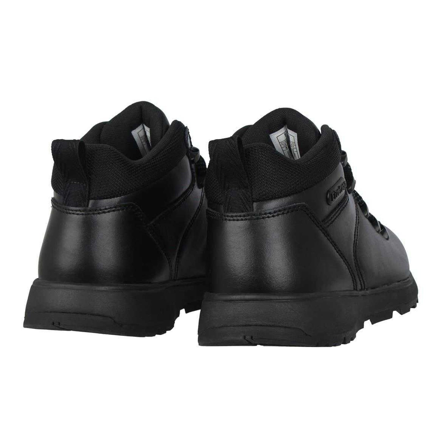 Black - Back - Firetrap Mens Rhino Logo Leather Boots