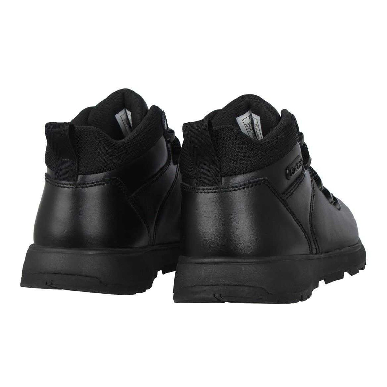 Black - Back - Firetrap Mens Rhino Logo Leather Boots