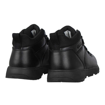 Black - Back - Firetrap Mens Rhino Logo Leather Boots