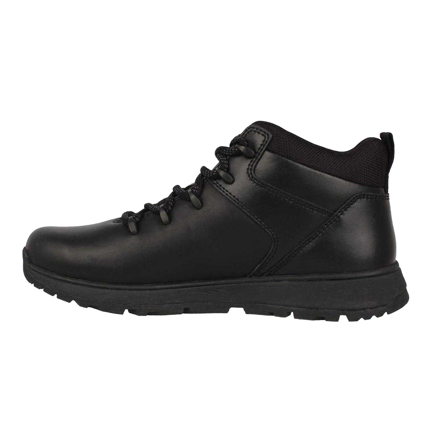 Black - Side - Firetrap Mens Rhino Logo Leather Boots