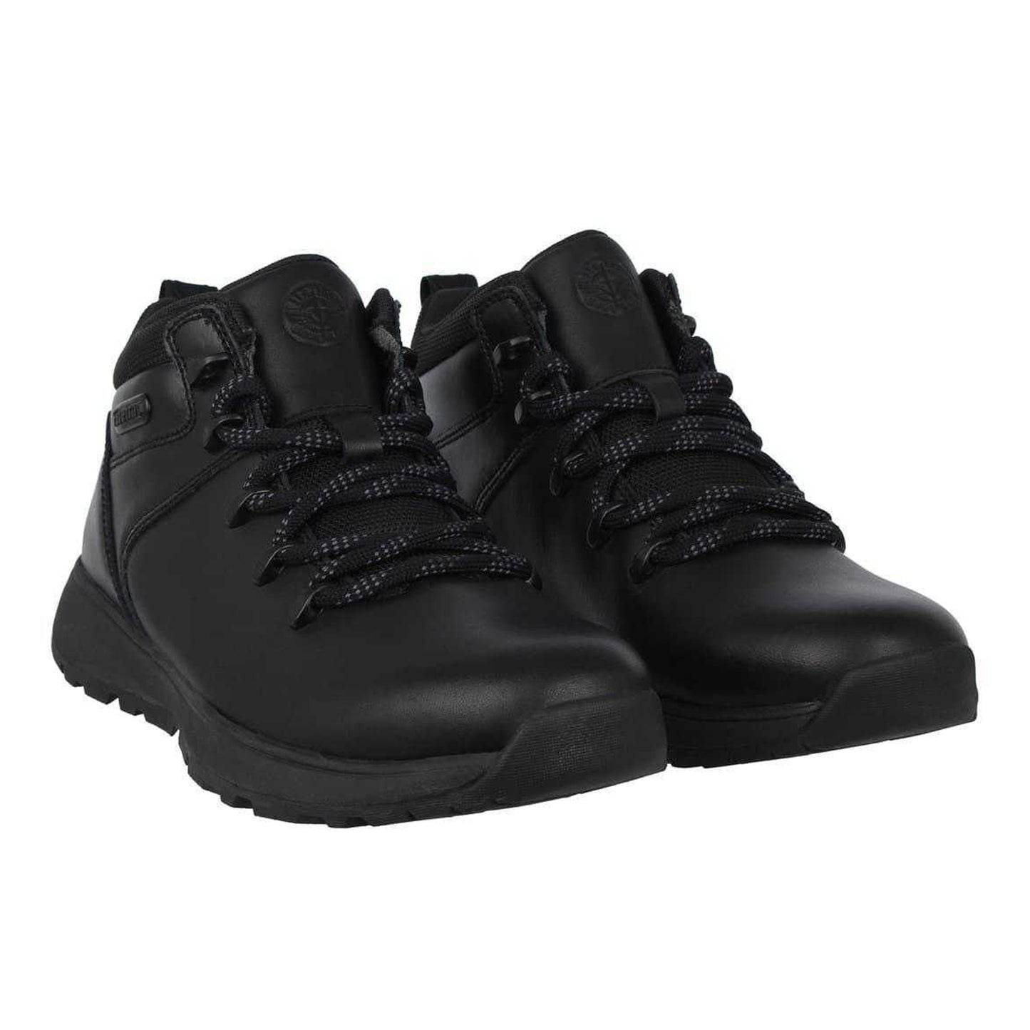 Black - Pack Shot - Firetrap Mens Rhino Logo Leather Boots