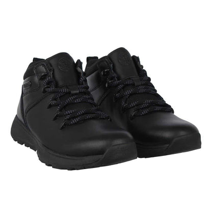 Black - Pack Shot - Firetrap Mens Rhino Logo Leather Boots