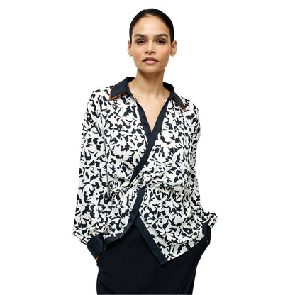 Black-Cream - Lifestyle - French Connection Womens-Ladies Twist Blouse