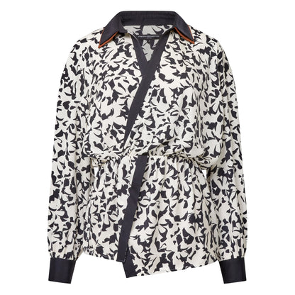 Black-Cream - Front - French Connection Womens-Ladies Twist Blouse