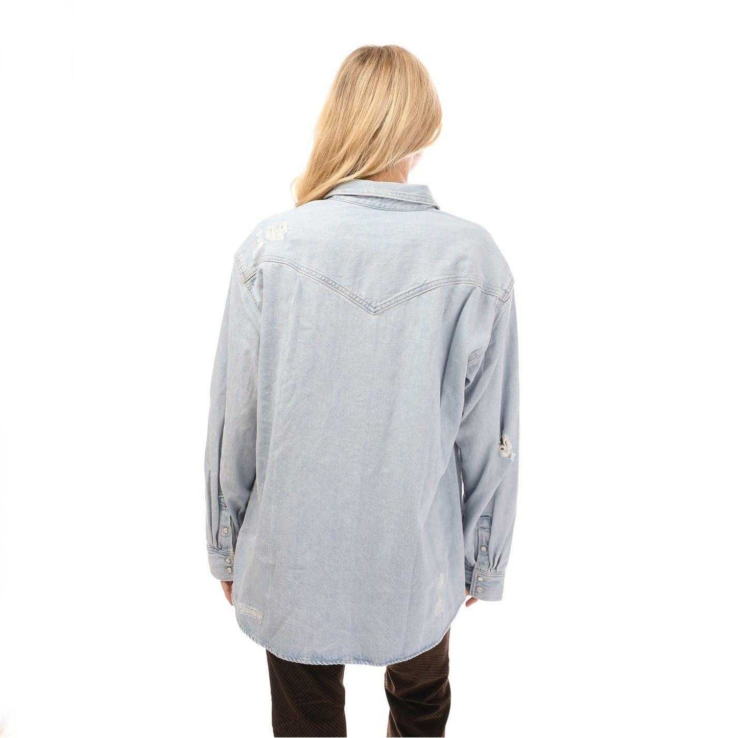 Blue - Back - Levis Womens-Ladies Dorsey Xl Oversized Shirt