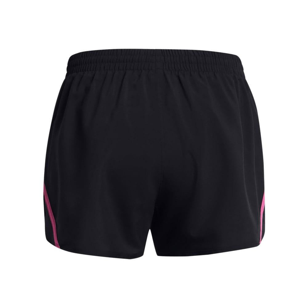 Black - Back - Under Armour Womens-Ladies Fly By Shorts