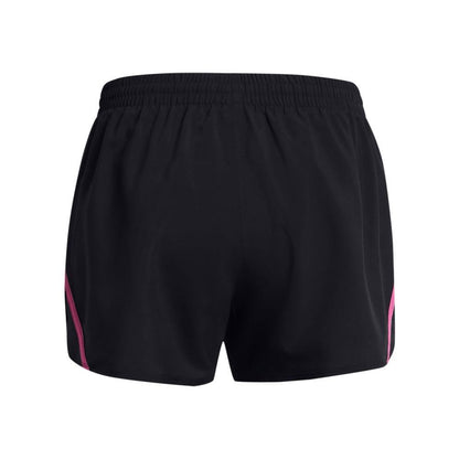 Black - Back - Under Armour Womens-Ladies Fly By Shorts