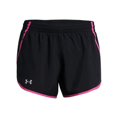 Black - Front - Under Armour Womens-Ladies Fly By Shorts