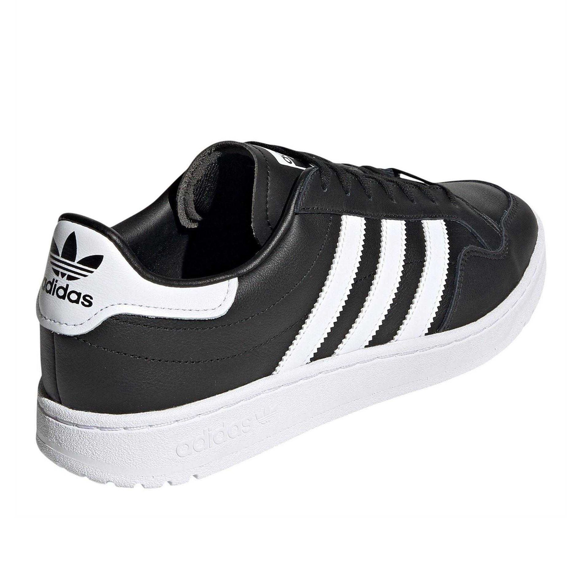 Core Black - Back - Adidas Mens Team Leather Flat Court Trainers