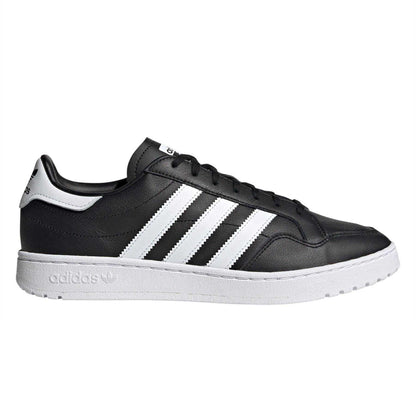 Core Black - Lifestyle - Adidas Mens Team Leather Flat Court Trainers