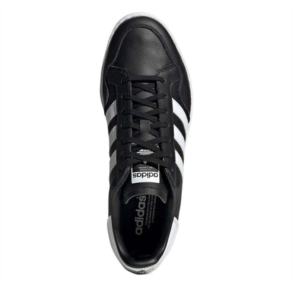 Core Black - Pack Shot - Adidas Mens Team Leather Flat Court Trainers